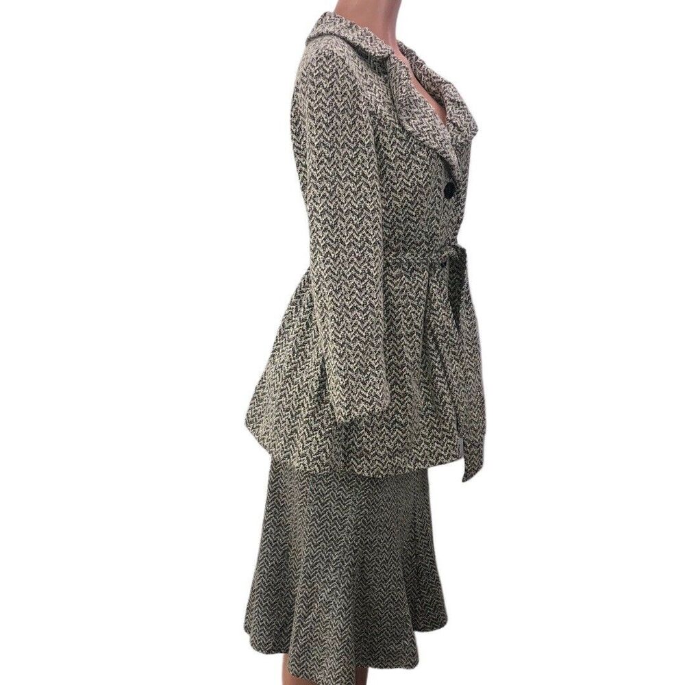 Suit Set 2 PCs Women Size Assorted Size Blazer Jacket And Skirt Black & White - Picture 7 of 16